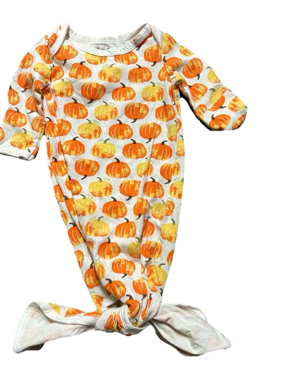 Baby Fall Clothing Pumpkins Gown One Piece Jack-O-Lantern Size 0-3 Months - Picture 2 of 5